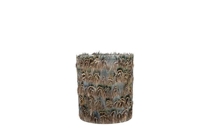 Hovedbilde Lyslykt med fjær Ø7,5x9cm 