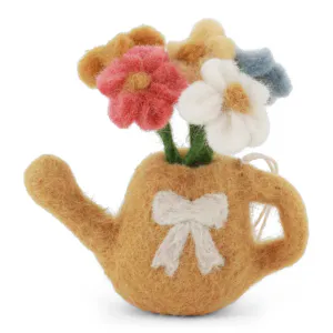 Hovedbilde Vannkanne med blomster. Oker