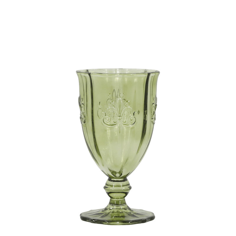 Saint-Émilion Vinglass m. mønster H16/Ø9 cm Oliven