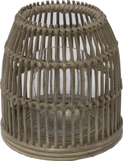 Hovedbilde Lama Sana lyslykt rattan Ø26 H26 Beige 