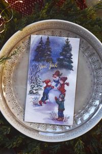 Hovedbilde Serviett Buffet &laquo;God Jul&raquo; Barn Og Sn&oslash;mann